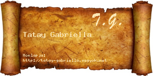 Tatay Gabriella névjegykártya