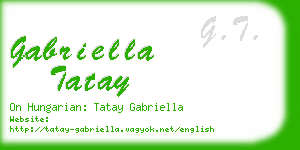 gabriella tatay business card